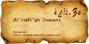 Ördögh Zsanett névjegykártya